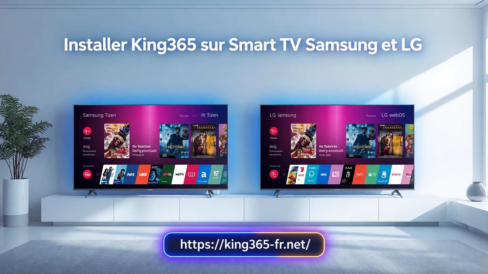 Installation de King365 sur Smart TV Samsung et LG